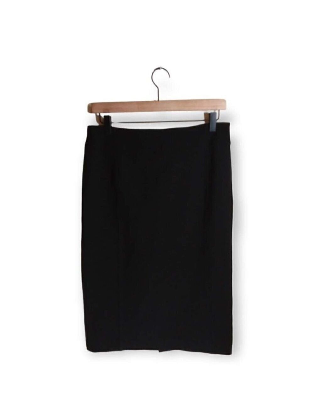 Carmen Marc Valvo Black Bodycon Zipper Pencil Mini Skirt Size 8